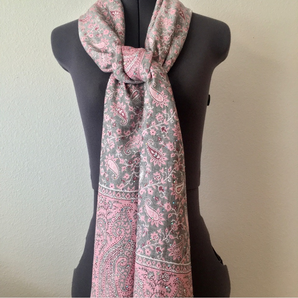 Beautiful Pashmina Jeweled Cashmere Scarf